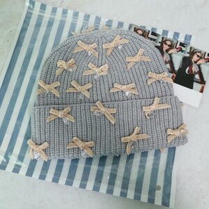 Lele Sadoughi Bow Embellished Beanie